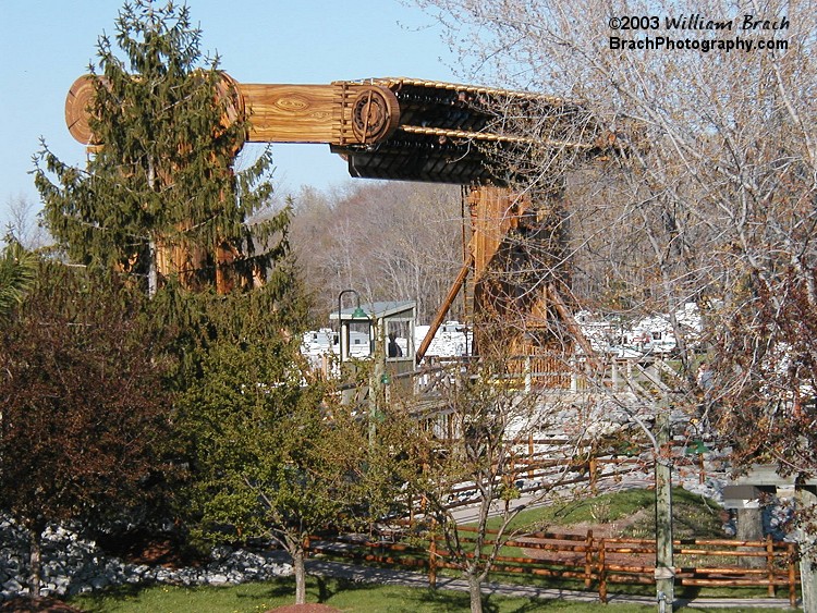 Seen through the trees while waiting for Boomerang: Coast to Coaster.