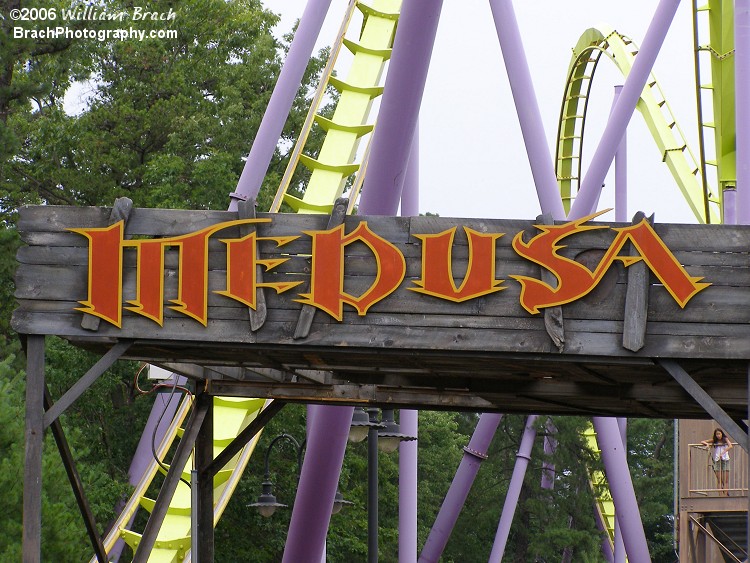 Entrance sign for Medusa.