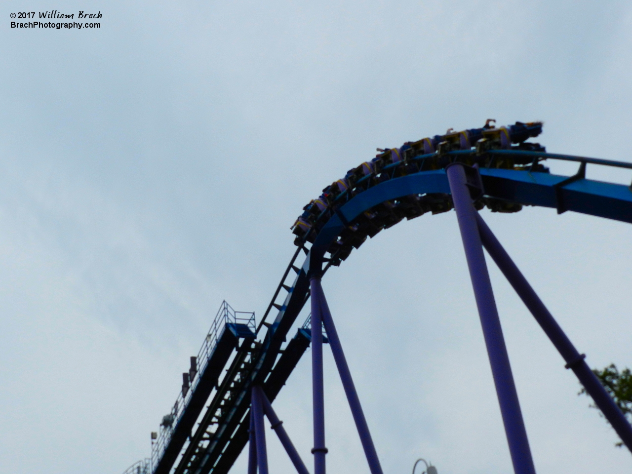 Bizarro train leaving the brake run.