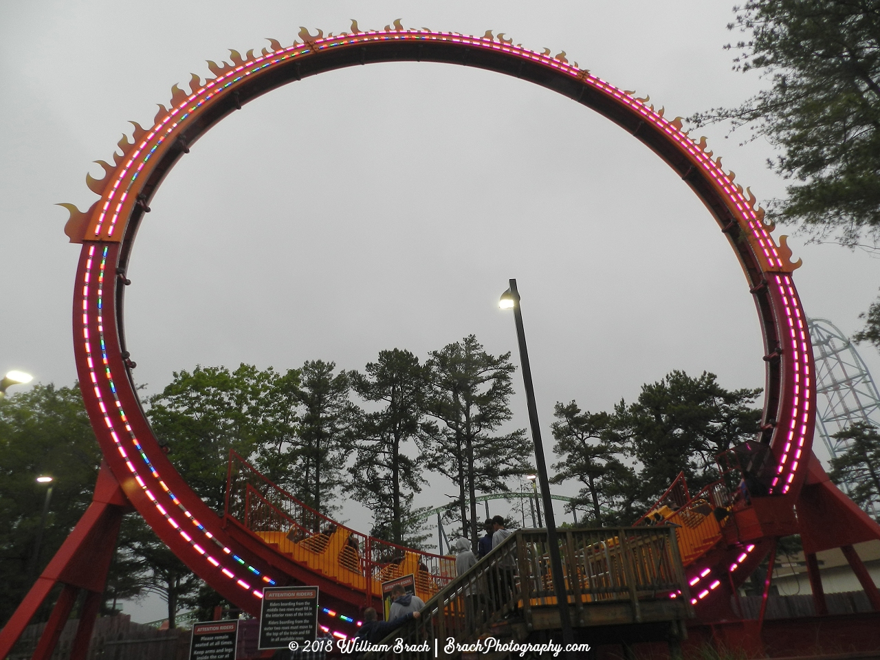 El Diablo - It's NOT a coaster.  It's a flat ride that loops.  It is NOT a roller coaster.