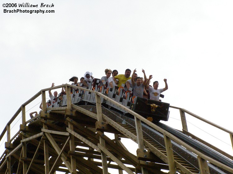 El Toro train running over the second hill.