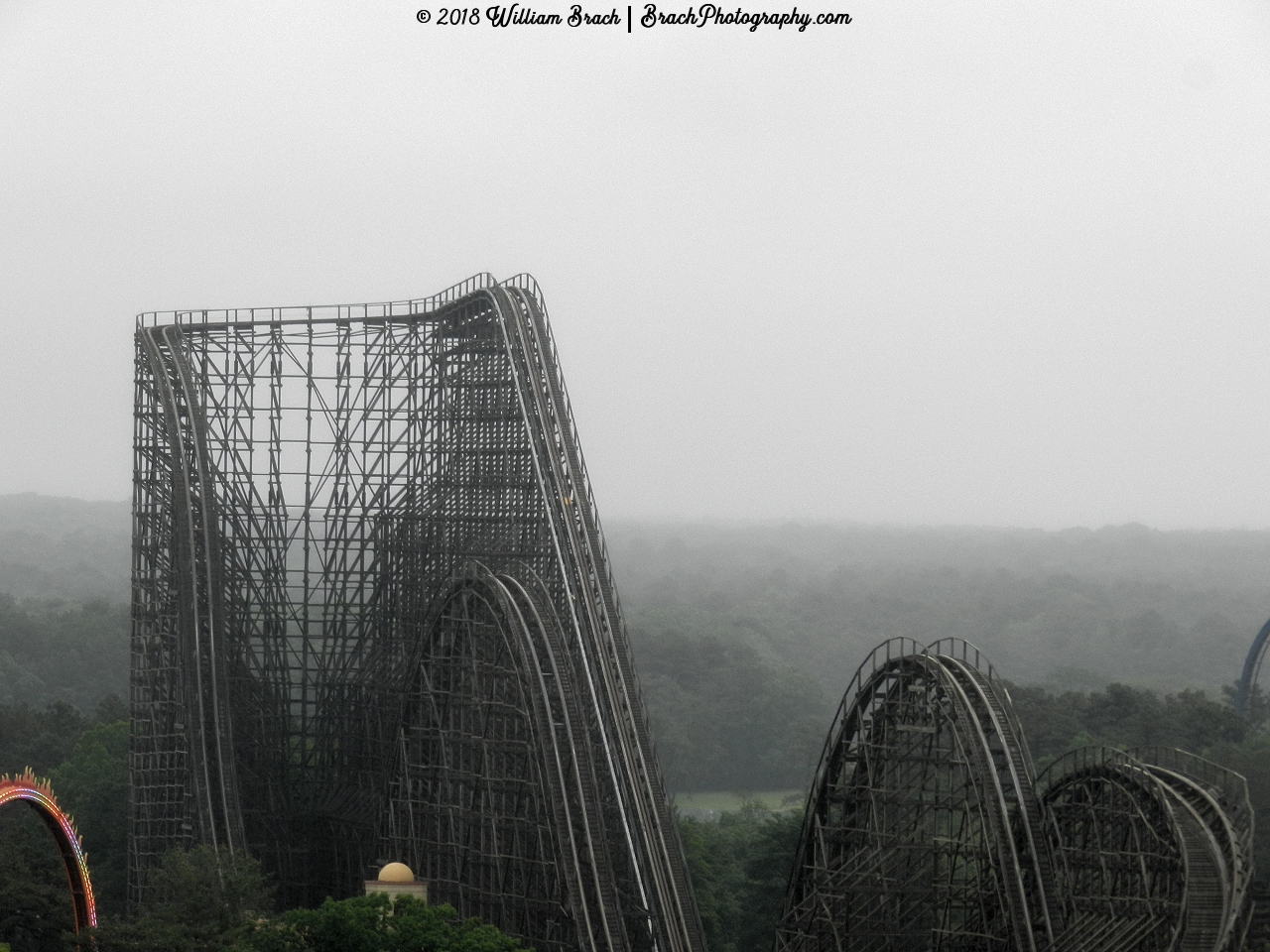 El Toro's lift hill from the Big Wheel.