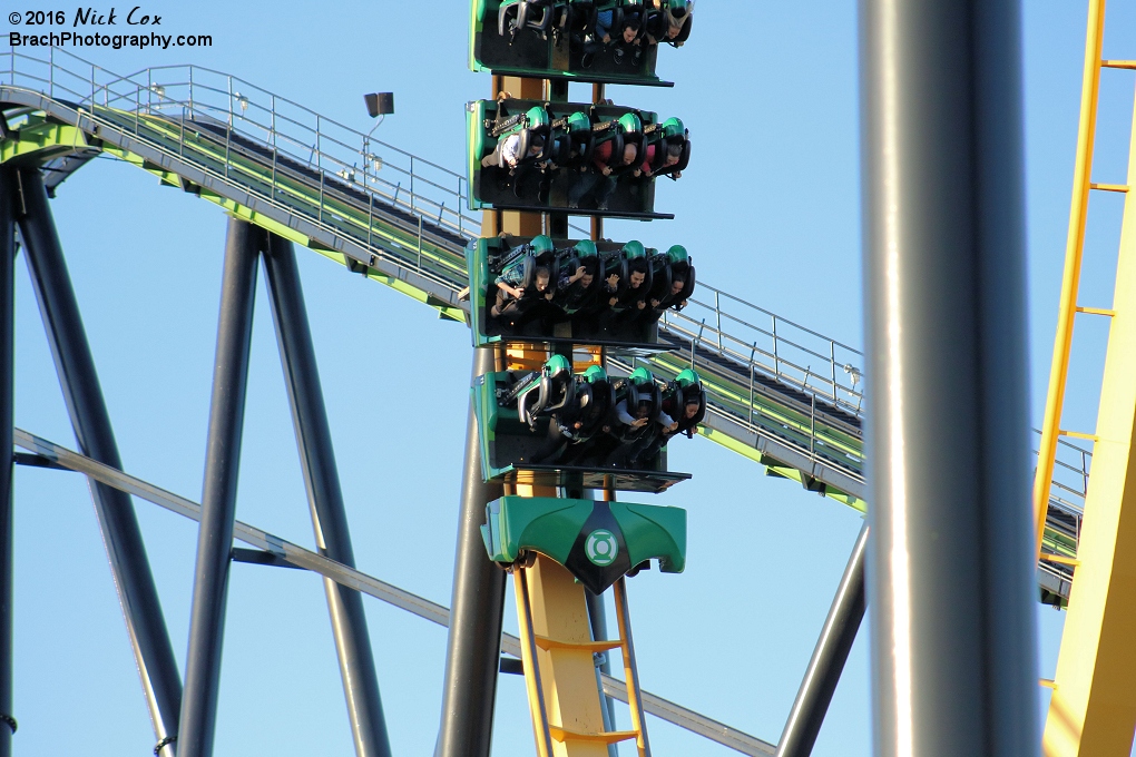 The train exiting the loop.