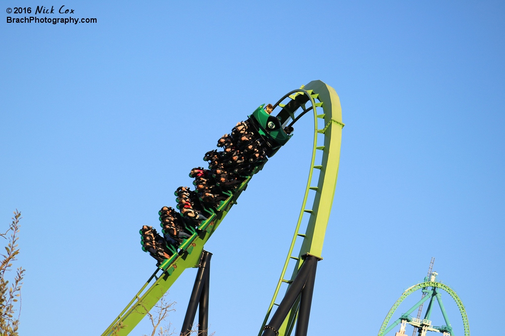 The ride entering the dive loop.