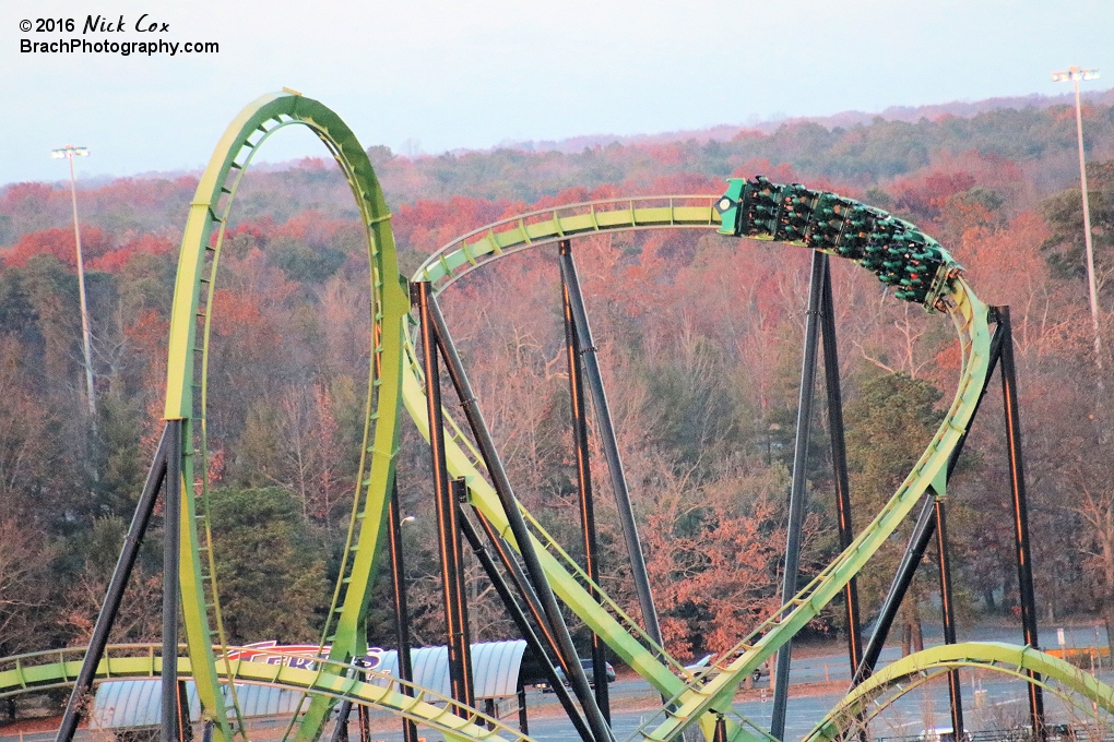 A wide angle shot of Green Lantern.