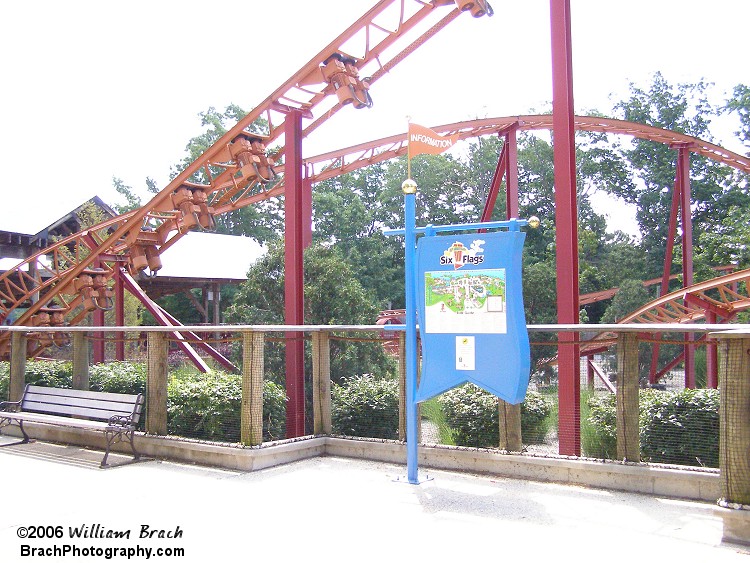 View of the lift hill and one of the hills.