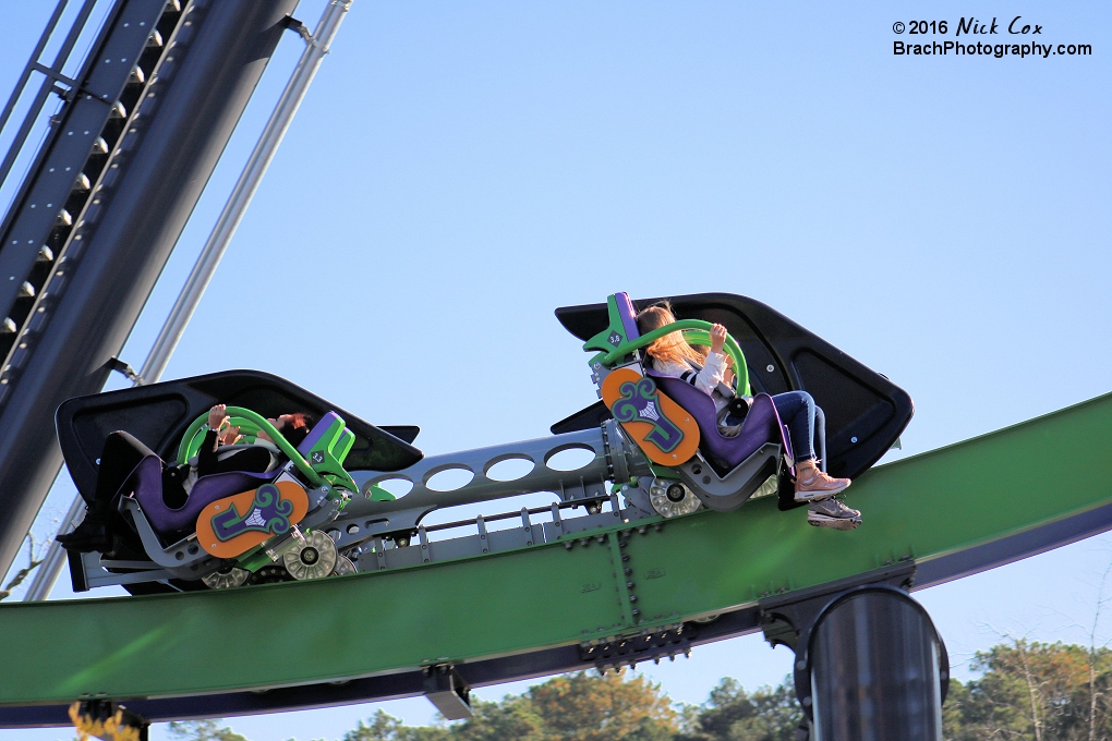 A curved part of the ride, but no matter where you are, you can flip!