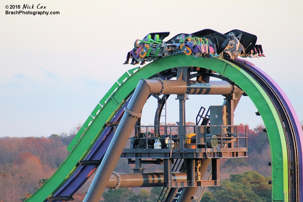 Riders at the top of the Joker.