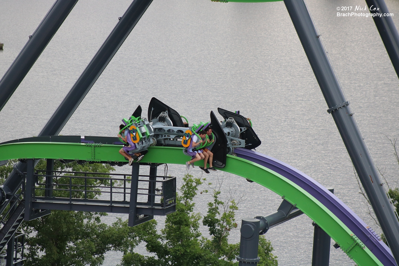 The train on the brake run.