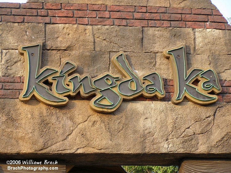 Entrance sign to Kingda Ka.