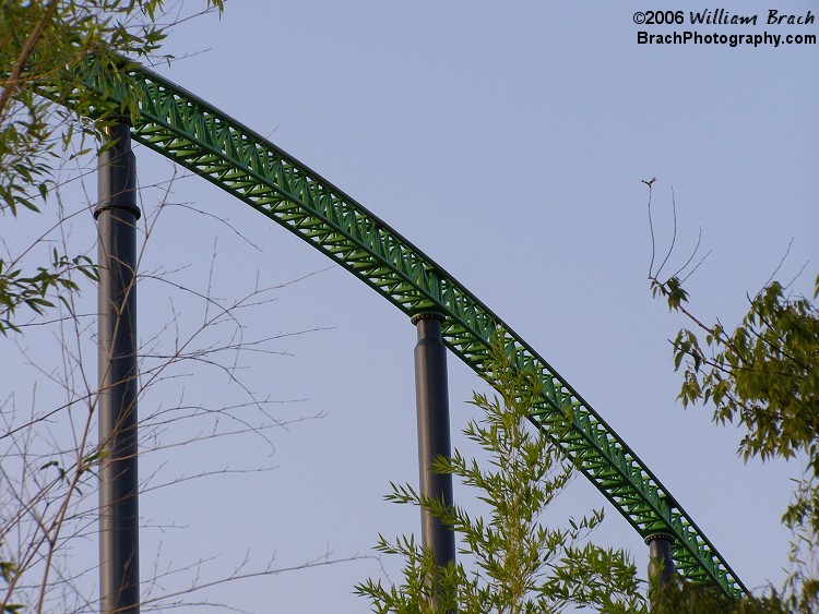 Unlike its sister coaster, Top Thrill Dragster at Cedar Point in Sandusky, Ohio; Kingda Ka features a bunny hill that leads to the brake run.