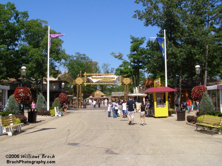 Entrance to Golden Kingdom area of the park and Kingda Ka!