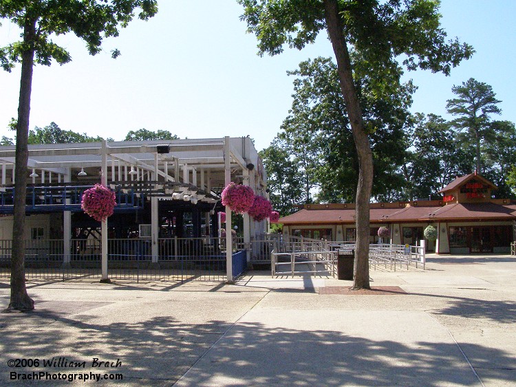 Station for the Skyway with Wok N Roll eatery next to it.