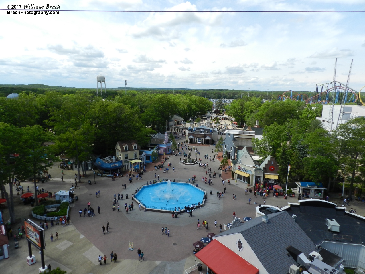 Front entrance area of Six Flags Great Adventure.