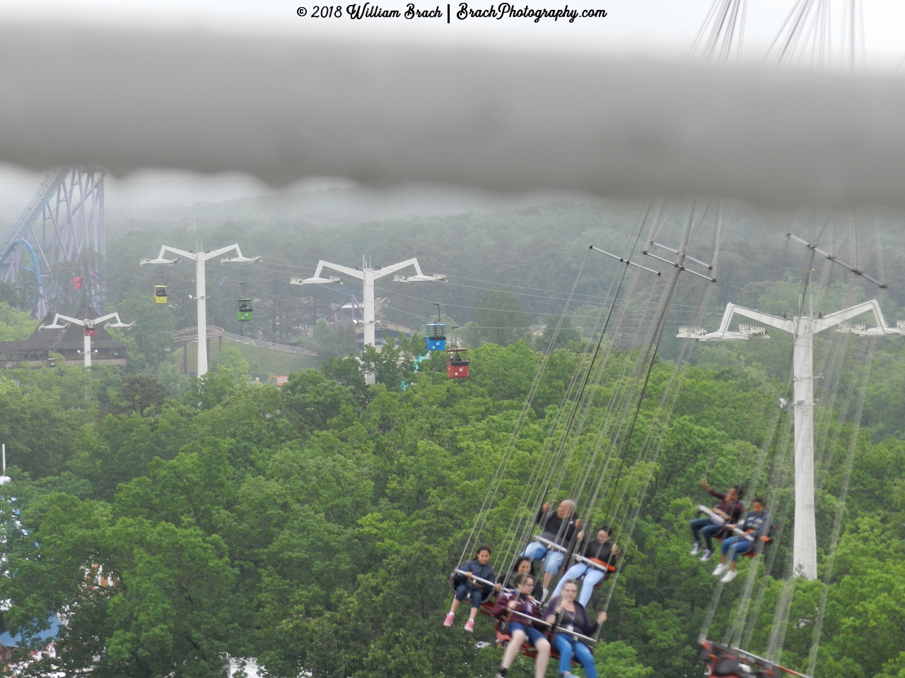 Looking at the Skyway and the Sky Screamer from the Big Wheel.