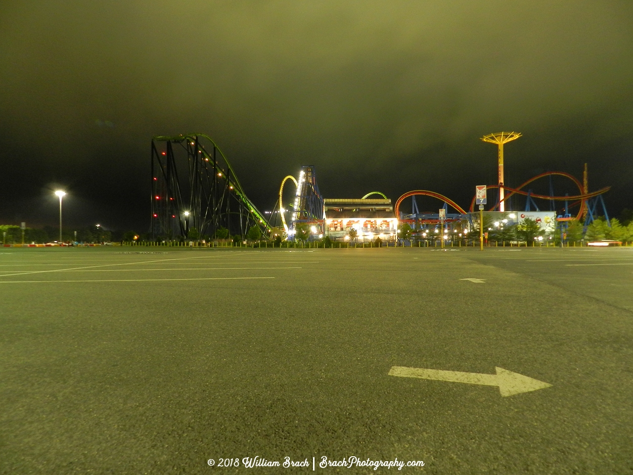 Six Flags Great Adventure at night!