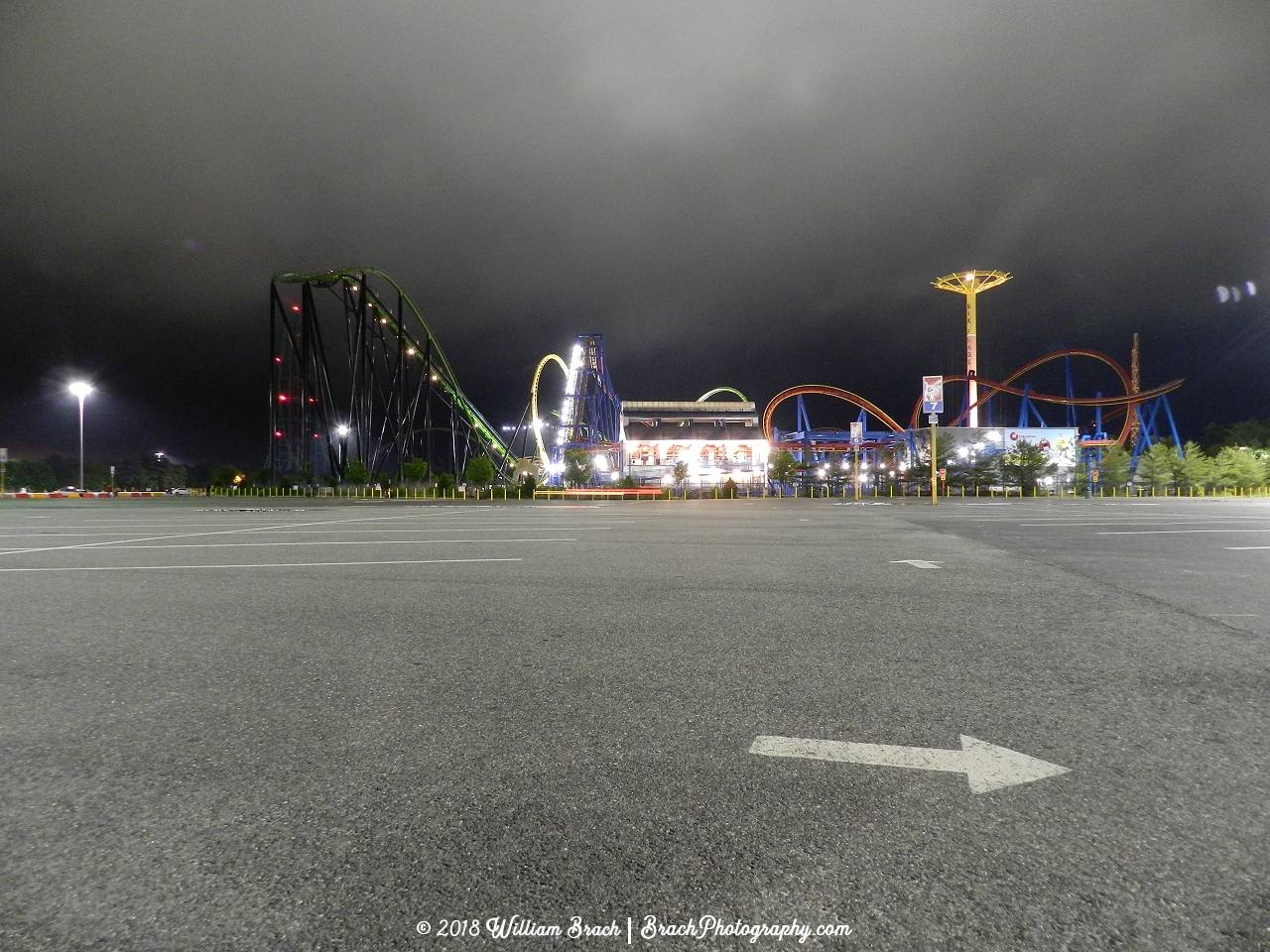 Six Flags Great Adventure at night!