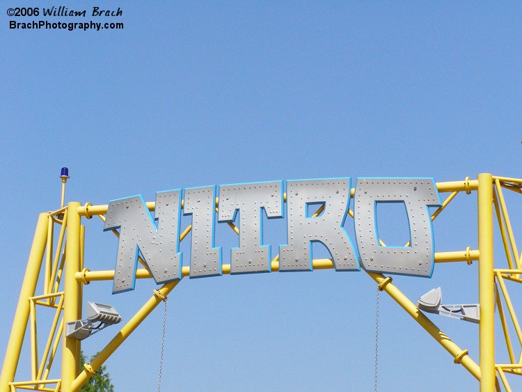 Entrance sign for Nitro.