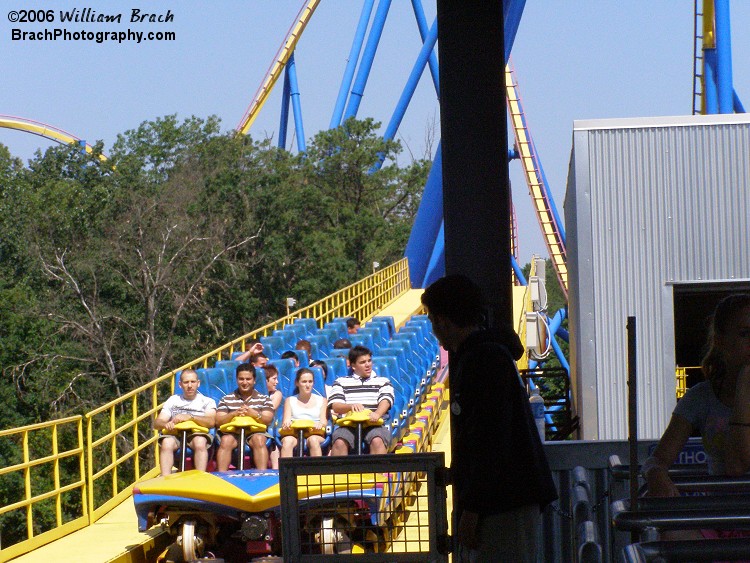 Nitro train in the brake run.