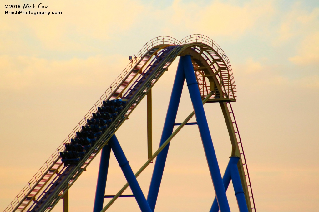 Nitro headed up the lift hill.