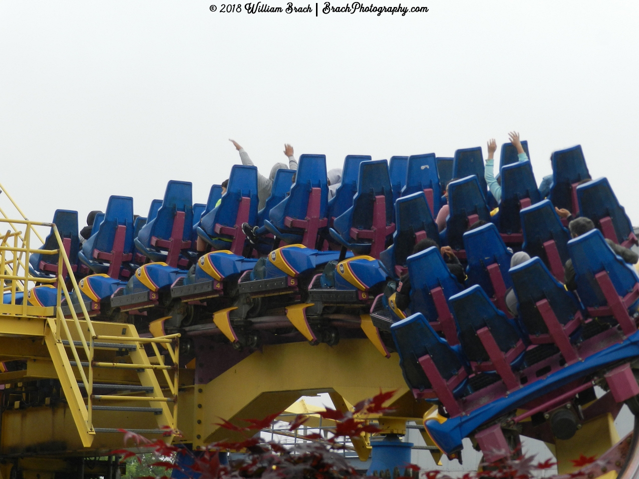 Train heading towards the lift hill.