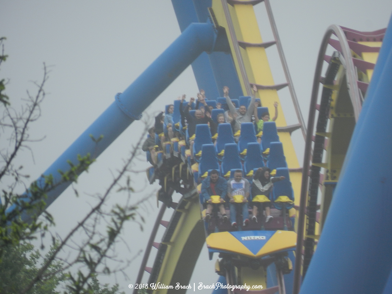 Nitro train returning towards the brake run.