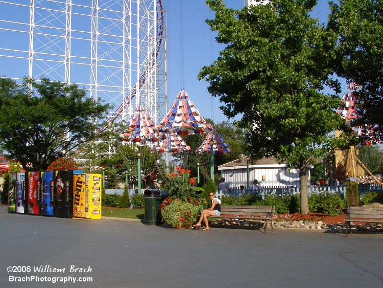 Parachute ride at Six Flags Great Adventure.