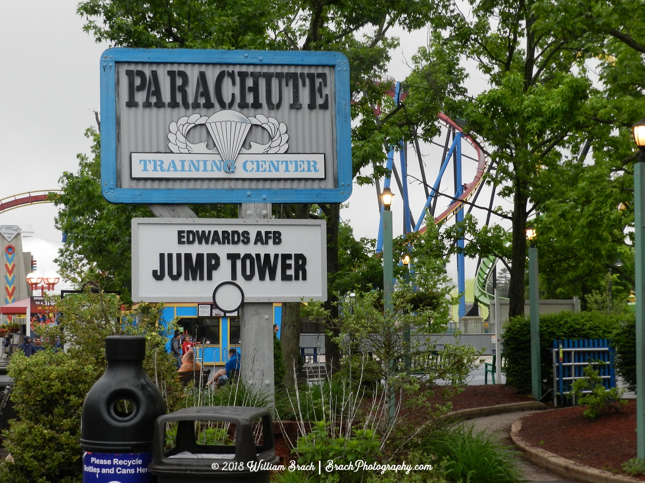 Entry area to the Parachute Training Center at Six Flags Great Adventure.