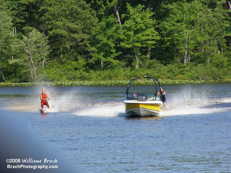 WOOO! Riding ontop of the water!