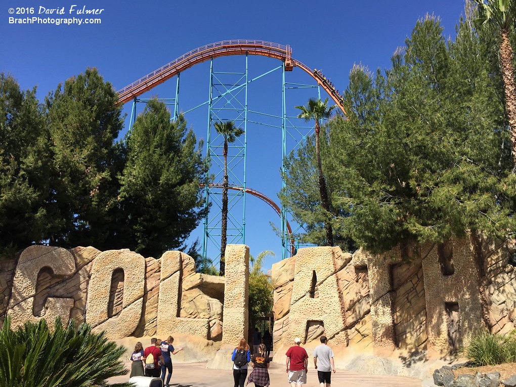 Lift Hill and entrance to Goliath.