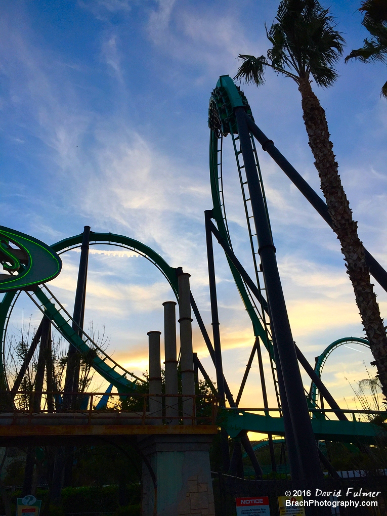 Sunsetting on a great day at Six Flags Magic Mountain.