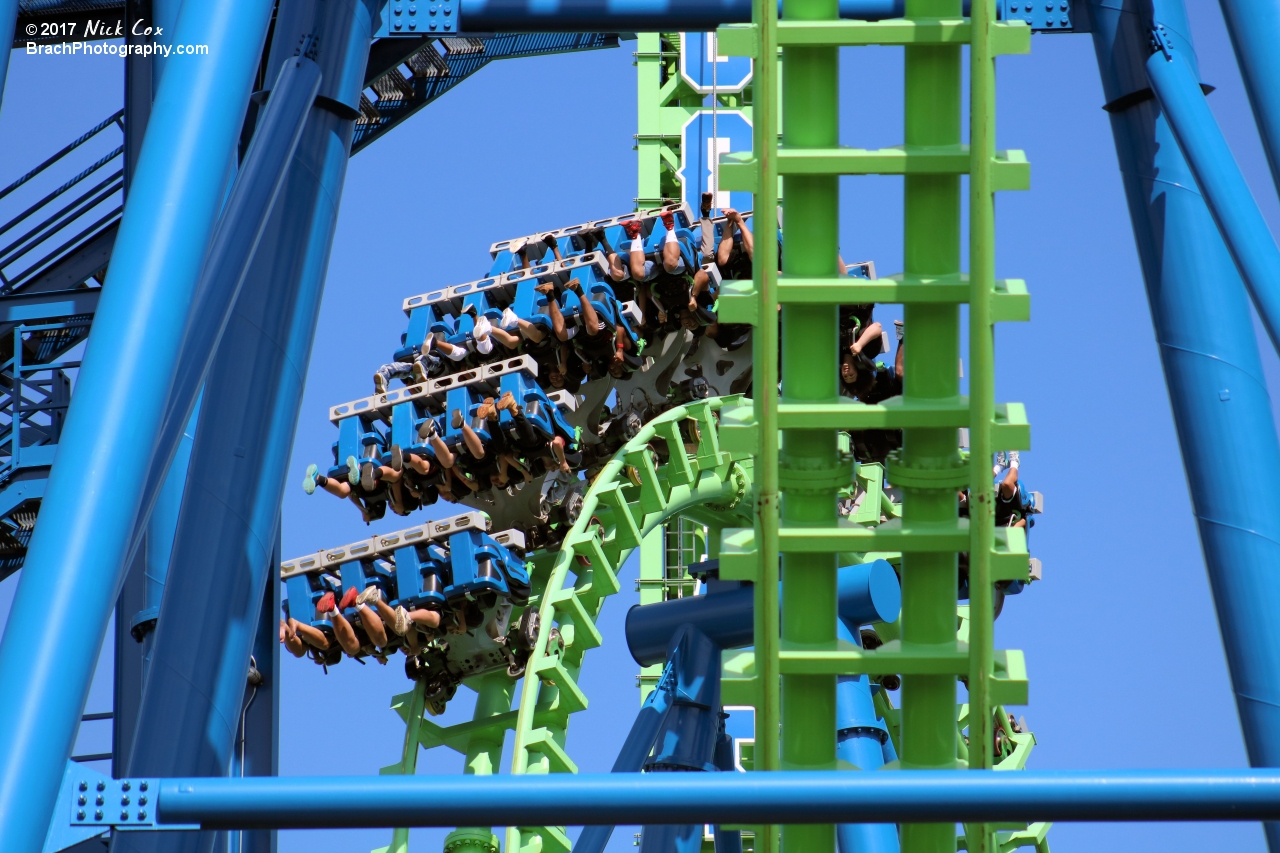 The ride in the vertical loop.