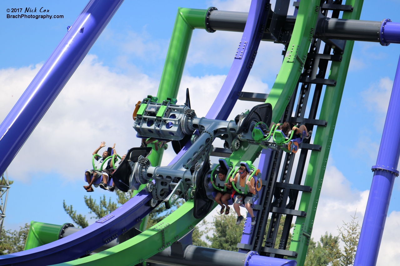 A swoop down towards the brake run.