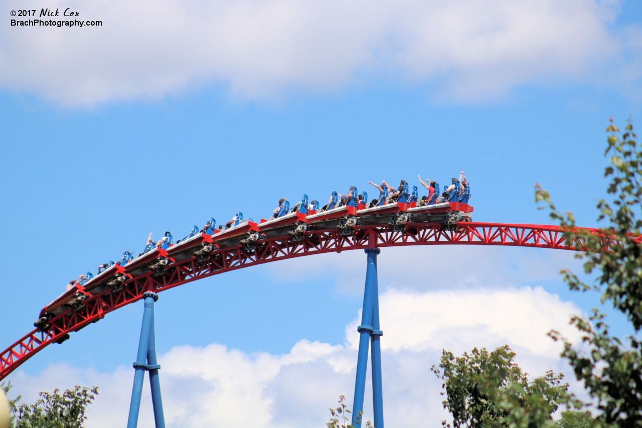 The train bending into a helix.