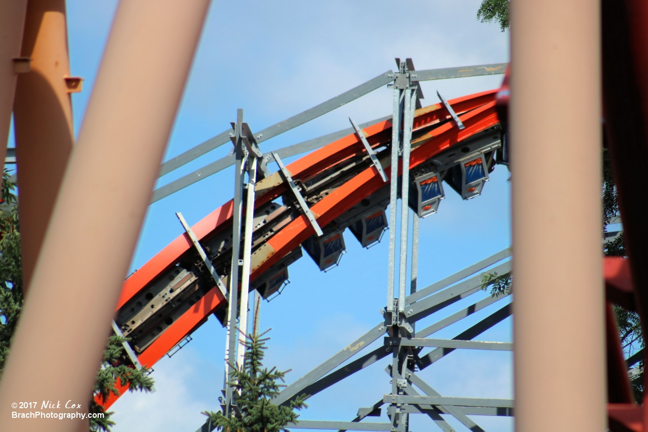 The ride in the first inversion.