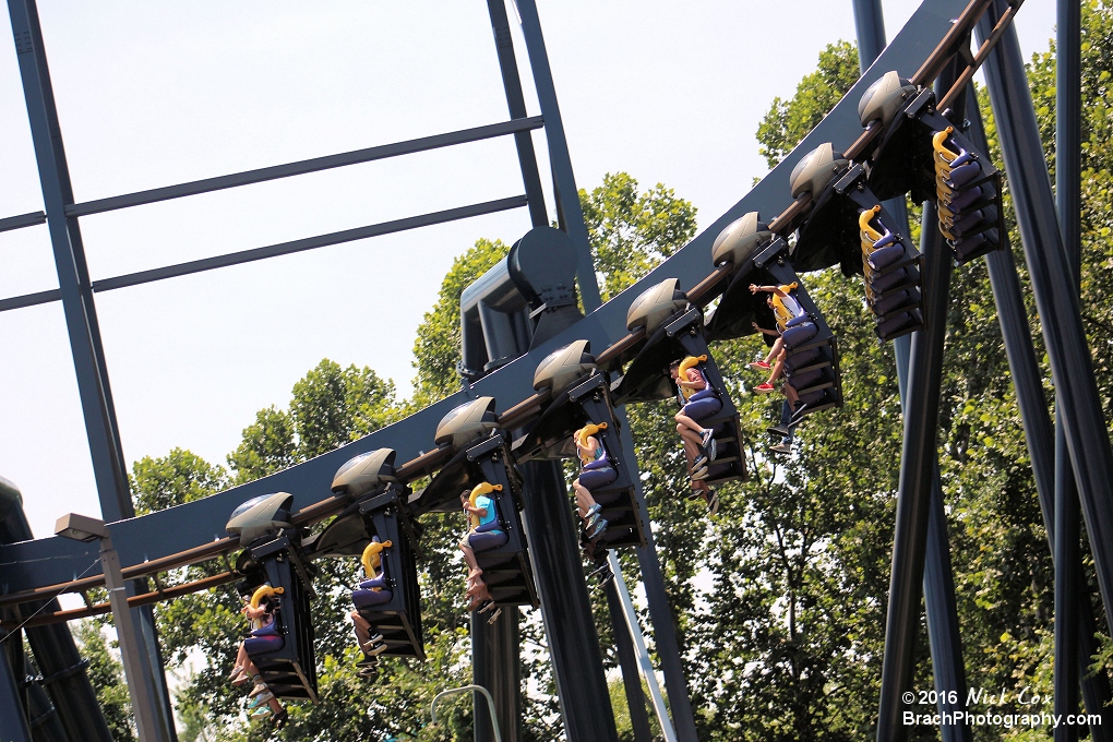 The train at the bottom of the first hill.