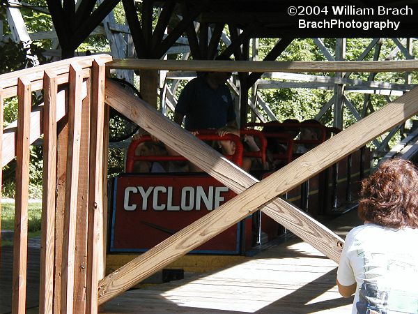 Cyclone in the station, kids loading up!