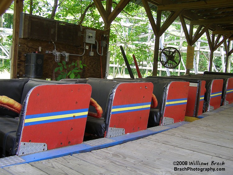 Cyclone train parked in the station.