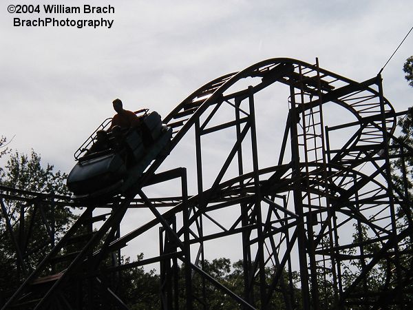 My hands weren't up in the air on Wildcat on this run because I was focusing on yelling at the top of my lungs about the trantula crawling up my leg.  GET IT OFF OF ME!! GET IT OFF!!