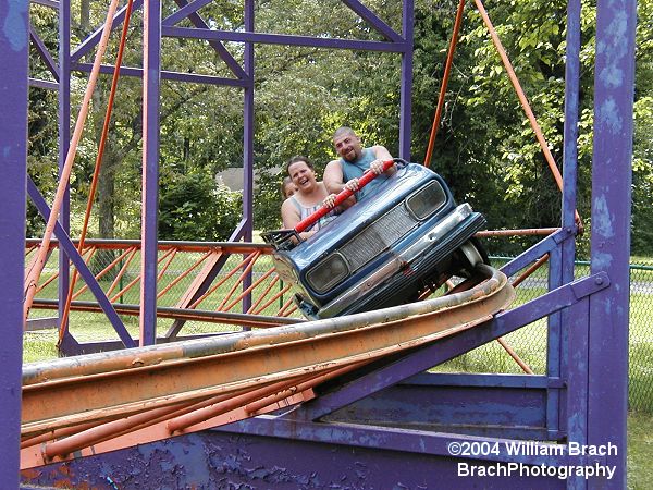 Wildcat car exiting the final helix and about to enter the brakes!